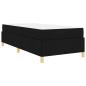 Preview: Boxspringbett Schwarz und Braun und Weiß 80 x 200 cm Stoff