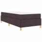 Preview: Boxspringbett Braun und Weiß und Dunkelbraun 80 x 200 cm Stoff