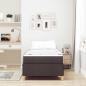 Preview: Boxspringbett Braun und Weiß und Dunkelbraun 80 x 200 cm Stoff