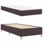 Preview: Boxspringbett Braun und Weiß und Dunkelbraun 80 x 200 cm Stoff