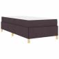 Preview: Boxspringbett Braun und Weiß und Dunkelbraun 80 x 200 cm Stoff