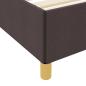 Preview: Boxspringbett Braun und Weiß und Dunkelbraun 80 x 200 cm Stoff