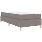 Preview: Boxspringbett Sonstiges Taupe und Weiß 90 x 190 cm Stoff