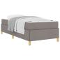 Preview: Boxspringbett Sonstiges Taupe und Weiß 90 x 190 cm Stoff