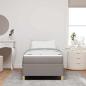 Preview: Boxspringbett Sonstiges Taupe und Weiß 90 x 190 cm Stoff