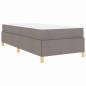 Preview: Boxspringbett Sonstiges Taupe und Weiß 90 x 190 cm Stoff