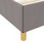 Preview: Boxspringbett Sonstiges Taupe und Weiß 90 x 190 cm Stoff