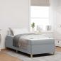 Preview: ARDEBO.de - Boxspringbett Hellgrau und Weiß und Hellgrau 90 x 200 cm Stoff