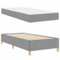 Preview: Boxspringbett Hellgrau und Weiß und Hellgrau 90 x 200 cm Stoff