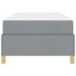 Preview: Boxspringbett Hellgrau und Weiß und Hellgrau 90 x 200 cm Stoff