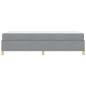 Preview: Boxspringbett Hellgrau und Weiß und Hellgrau 90 x 200 cm Stoff