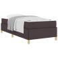 Preview: Boxspringbett Sonstiges Dunkelbraun und Weiß 90 x 200 cm Stoff