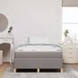 Preview: Boxspringbett Sonstiges Taupe und Weiß 120 x 200 cm Stoff