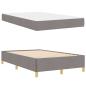 Preview: Boxspringbett Sonstiges Taupe und Weiß 120 x 200 cm Stoff