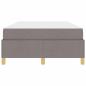 Preview: Boxspringbett Sonstiges Taupe und Weiß 120 x 200 cm Stoff