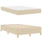 Preview: Boxspringbett Sonstiges Creme und Weiß 120 x 200 cm Stoff