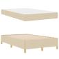 Preview: Boxspringbett Sonstiges Creme und Weiß 120 x 200 cm Stoff