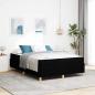 Preview: ARDEBO.de - Boxspringbett Schwarz und Weiß und Schwarz 140 x 200 cm Stoff