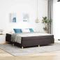 Preview: ARDEBO.de - Boxspringbett Sonstiges Dunkelbraun und Weiß 180 x 200 cm Stoff
