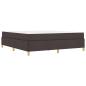 Preview: Boxspringbett Sonstiges Dunkelbraun und Weiß 180 x 200 cm Stoff