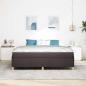 Preview: Boxspringbett Sonstiges Dunkelbraun und Weiß 180 x 200 cm Stoff