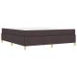 Preview: Boxspringbett Sonstiges Dunkelbraun und Weiß 180 x 200 cm Stoff