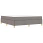 Preview: Boxspringbett Sonstiges Taupe und Weiß 180 x 200 cm Stoff