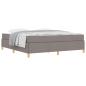 Preview: Boxspringbett Sonstiges Taupe und Weiß 180 x 200 cm Stoff