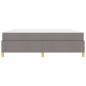 Preview: Boxspringbett Sonstiges Taupe und Weiß 180 x 200 cm Stoff