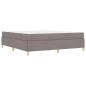 Preview: Boxspringbett Sonstiges Taupe und Weiß 180 x 200 cm Stoff