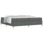 Preview: ARDEBO.de - Boxspringbett Sonstiges Dunkelgrau 200 x 200 cm Stoff
