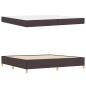 Preview: Boxspringbett Sonstiges Dunkelbraun und Weiß 200 x 200 cm Stoff