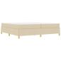 Preview: Boxspringbett Sonstiges Weiß und Creme 200 x 200 cm Stoff