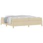 Preview: Boxspringbett Sonstiges Weiß und Creme 200 x 200 cm Stoff
