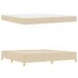 Preview: Boxspringbett Sonstiges Weiß und Creme 200 x 200 cm Stoff