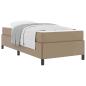 Preview: Bettgestell mit Matratze Cappuccino 90 x 190 cm Kunstleder