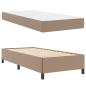 Preview: Bettgestell mit Matratze Cappuccino 90 x 190 cm Kunstleder
