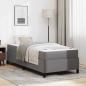 Preview: ARDEBO.de - Bettgestell mit Matratze Grau 90 x 200 cm Kunstleder