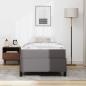 Preview: Bettgestell mit Matratze Grau 90 x 200 cm Kunstleder
