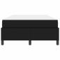 Preview: Bettgestell mit Matratze Schwarz 120 x 190 cm Kunstleder