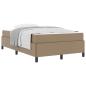 Preview: Bettgestell mit Matratze Cappuccino 120 x 190 cm Kunstleder