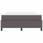 Preview: Bettgestell mit Matratze Grau 140 x 190 cm Kunstleder