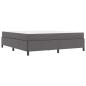 Preview: Bettgestell mit Matratze Grau 180 x 200 cm Kunstleder