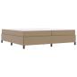 Preview: Bettgestell mit Matratze Cappuccino 200 x 200 cm Kunstleder