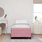 Preview: Bettgestell Sonstiges Rosa und Weiß 90 x 190 cm Samt