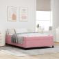 Preview: ARDEBO.de - Bettgestell Sonstiges Rosa und Weiß 140 x 190 cm Samt