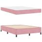 Preview: Bettgestell Sonstiges Rosa und Weiß 140 x 190 cm Samt