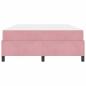 Preview: Bettgestell Sonstiges Rosa und Weiß 140 x 190 cm Samt