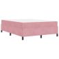 Preview: Bettgestell Sonstiges Rosa und Weiß 140 x 190 cm Samt
