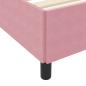 Preview: Bettgestell Sonstiges Rosa und Weiß 140 x 190 cm Samt